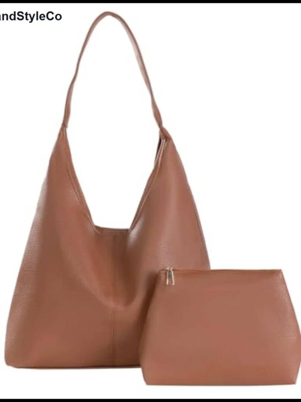 Slouchy Hobo Bag Retro Faux Leather Shoulder Purse